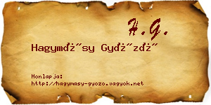 Hagymásy Győző névjegykártya